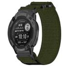 For Garmin  Instinct 2 Solar 22mm Nylon Hook And Loop Fastener Watch Band(Army Green) - 1