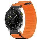 For Garmin MARQ Athlete Gen 2 22mm Nylon Hook And Loop Fastener Watch Band(Orange) - 1