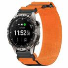 For Garmin MARQ Adventurer Gen 2 22mm Nylon Hook And Loop Fastener Watch Band(Orange) - 1