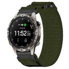 For Garmin MARQ Adventurer Gen 2 22mm Nylon Hook And Loop Fastener Watch Band(Army Green) - 1