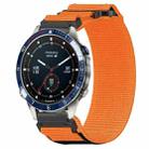 For Garmin MARQ Captain Gen 2 22mm Nylon Hook And Loop Fastener Watch Band(Orange) - 1