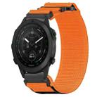 For Garmin MARQ Golfer Gen 2 22mm Nylon Hook And Loop Fastener Watch Band(Orange) - 1