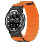 For Garmin Instinct Crossover 22mm Nylon Hook And Loop Fastener Watch Band(Orange) - 1