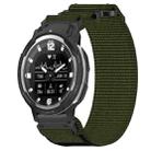 For Garmin Instinct Crossover 22mm Nylon Hook And Loop Fastener Watch Band(Army Green) - 1