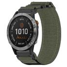 For Garmin Fenix 7 22mm Nylon Hook And Loop Fastener Watch Band(Grey) - 1