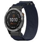 For Garmin Fenix 7 22mm Nylon Hook And Loop Fastener Watch Band(Blue) - 1