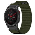 For Garmin EPIX Gen 2 22mm Nylon Hook And Loop Fastener Watch Band(Army Green) - 1