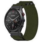 For Garmin Approach S62 22mm Nylon Hook And Loop Fastener Watch Band(Army Green) - 1