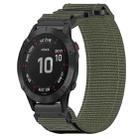 For Garmin Fenix 6 22mm Nylon Hook And Loop Fastener Watch Band(Grey) - 1