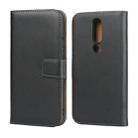 Leather Horizontal Flip Holster for Nokia X5 , with Magnetic Clasp and Bracket and Card Slot and Wallet(Black) - 1