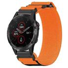 For Garmin Fenix 5 Plus 22mm Nylon Hook And Loop Fastener Watch Band(Orange) - 1