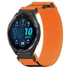 For Garmin Forerunner 965 22mm Nylon Hook And Loop Fastener Watch Band(Orange) - 1