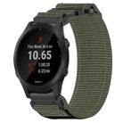 For Garmin Forerunner 945 22mm Nylon Hook And Loop Fastener Watch Band(Grey) - 1