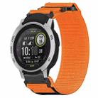 For Garmin Instinct 22mm Nylon Hook And Loop Fastener Watch Band(Orange) - 1