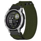 For Garmin Instinct 22mm Nylon Hook And Loop Fastener Watch Band(Army Green) - 1