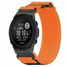 For Garmin Descent G1 22mm Nylon Hook And Loop Fastener Watch Band(Orange) - 1