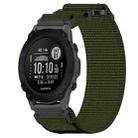 For Garmin Descent G1 22mm Nylon Hook And Loop Fastener Watch Band(Army Green) - 1