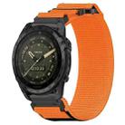 For Garmin Tactix 7 AMOLED 26mm Nylon Hook And Loop Fastener Watch Band(Orange) - 1