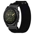 For Garmin Tactix 7 AMOLED 26mm Nylon Hook And Loop Fastener Watch Band(Black) - 1