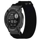 For Garmin Instinct 2X Solar 26mm Nylon Hook And Loop Fastener Watch Band(Black) - 1