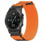 For Garmin D2 Delta PX 26mm Nylon Hook And Loop Fastener Watch Band(Orange) - 1