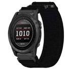 For Garmin Tactix 7 Pro 26mm Nylon Hook And Loop Fastener Watch Band(Black) - 1