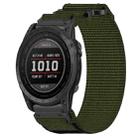 For Garmin Tactix 7 Pro 26mm Nylon Hook And Loop Fastener Watch Band(Army Green) - 1