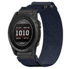 For Garmin Tactix 7 Pro 26mm Nylon Hook And Loop Fastener Watch Band(Blue) - 1