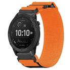 For Garmin Tactix Delta 26mm Nylon Hook And Loop Fastener Watch Band(Orange) - 1
