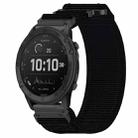 For Garmin Tactix Delta 26mm Nylon Hook And Loop Fastener Watch Band(Black) - 1