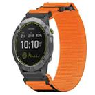 For Garmin Enduro 26mm Nylon Hook And Loop Fastener Watch Band(Orange) - 1