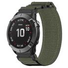 For Garmin Fenix 6X 26mm Nylon Hook And Loop Fastener Watch Band(Grey) - 1