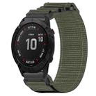 For Garmin Fenix 6X Sapphire 26mm Nylon Hook And Loop Fastener Watch Band(Grey) - 1