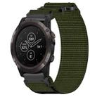 For Garmin Fenix 5X Plus 26mm Nylon Hook And Loop Fastener Watch Band(Army Green) - 1