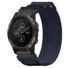 For Garmin Fenix 5X Plus 26mm Nylon Hook And Loop Fastener Watch Band(Blue) - 1