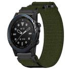 For Garmin Descent MK 1 26mm Nylon Hook And Loop Fastener Watch Band(Army Green) - 1