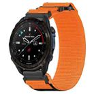 For Garmin Descent Mk3 43mm 20mm Nylon Hook And Loop Fastener Watch Band(Orange) - 1