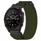 For Garmin Descent Mk3i 43mm 20mm Nylon Hook And Loop Fastener Watch Band(Army Green) - 1