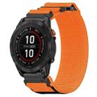 For Garmin Fenix 7S 20mm Nylon Hook And Loop Fastener Watch Band(Orange) - 1