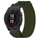 For Garmin Fenix 7S 20mm Nylon Hook And Loop Fastener Watch Band(Army Green) - 1