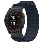 For Garmin Fenix 7S 20mm Nylon Hook And Loop Fastener Watch Band(Blue) - 1