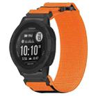 For Garmin Instinct 2S 20mm Nylon Hook And Loop Fastener Watch Band(Orange) - 1