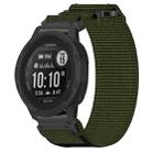 For Garmin Instinct 2S 20mm Nylon Hook And Loop Fastener Watch Band(Army Green) - 1
