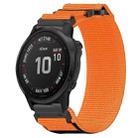 For Garmin Fenix 6S Pro 20mm Nylon Hook And Loop Fastener Watch Band(Orange) - 1