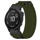 For Garmin Fenix 6S Pro 20mm Nylon Hook And Loop Fastener Watch Band(Army Green) - 1
