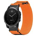 For Garmin Fenix 5S 20mm Nylon Hook And Loop Fastener Watch Band(Orange) - 1