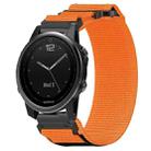 For Garmin Fenix 5S Plus 20mm Nylon Hook And Loop Fastener Watch Band(Orange) - 1