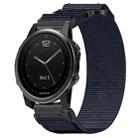For Garmin Fenix 5S Plus 20mm Nylon Hook And Loop Fastener Watch Band(Blue) - 1