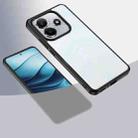 For Redmi Note 14 4G Armor Clear TPU Hard PC Phone Case(Scrub Black) - 1