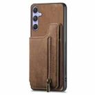 For Samsung Galaxy S25 Ultra 5G Retro Leather Zipper Wallet Back Phone Case(Brown) - 2